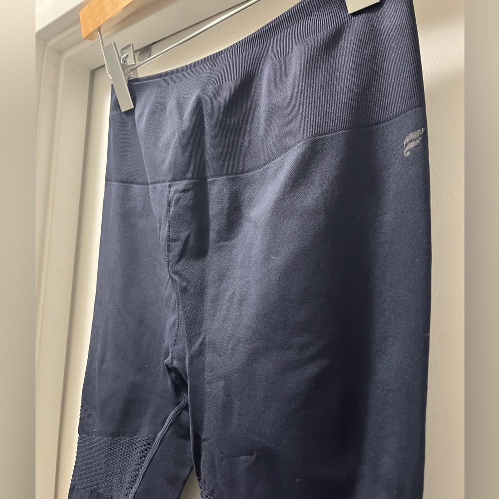 Fabletics Blue Mesh Panel Leggings (Mosaic High-Waisted 7/8) - Picture 6 of 8